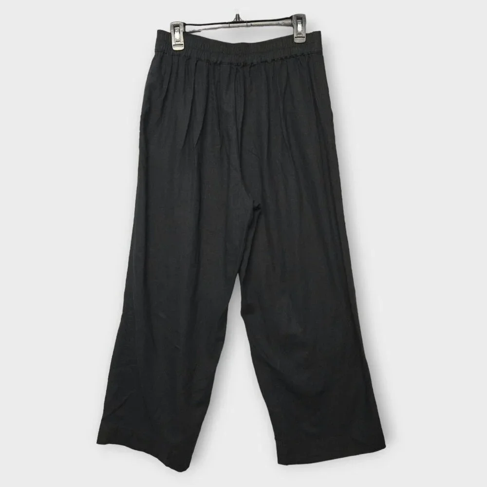 MADEWELL Women's Pull-On Straight Crop Pants in Black NWT - Picture 4 of 7